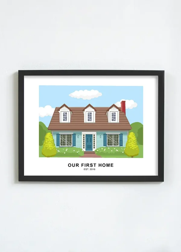 Custom Modern House Portrait