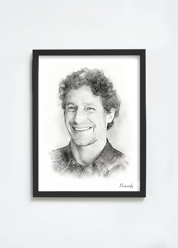 Custom Pencil Sketch Male Portrait