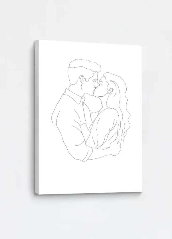LineArt Couple Canvas