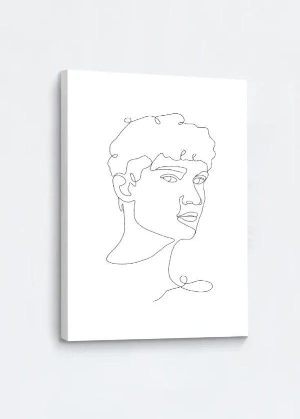 Line Art Man Portrait Canvas