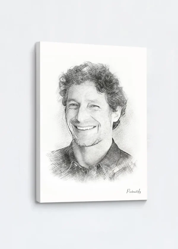 Pencil Sketch Man Portrait Canvas