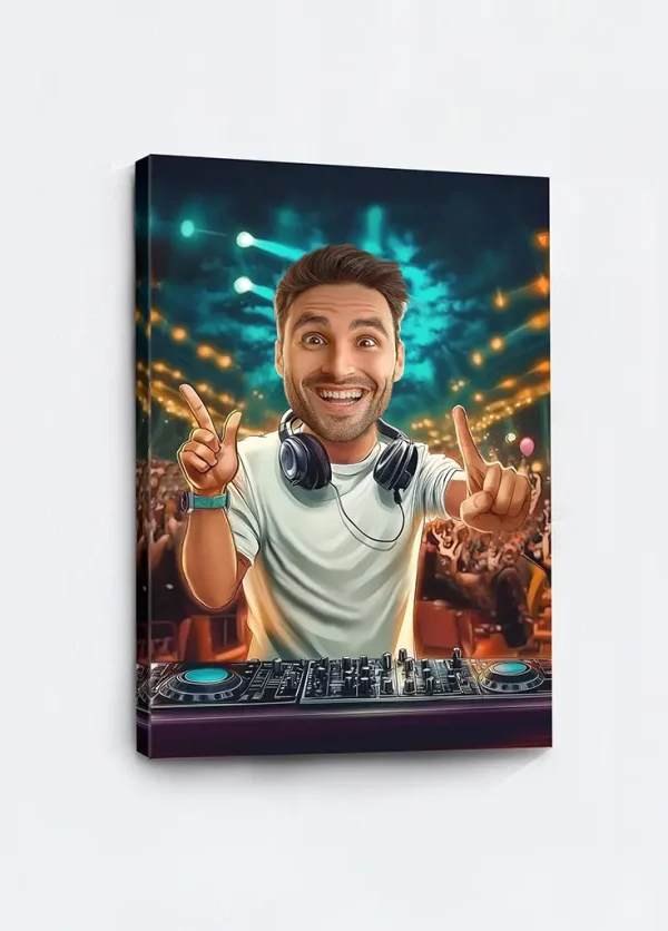 The DJ caricature portrait