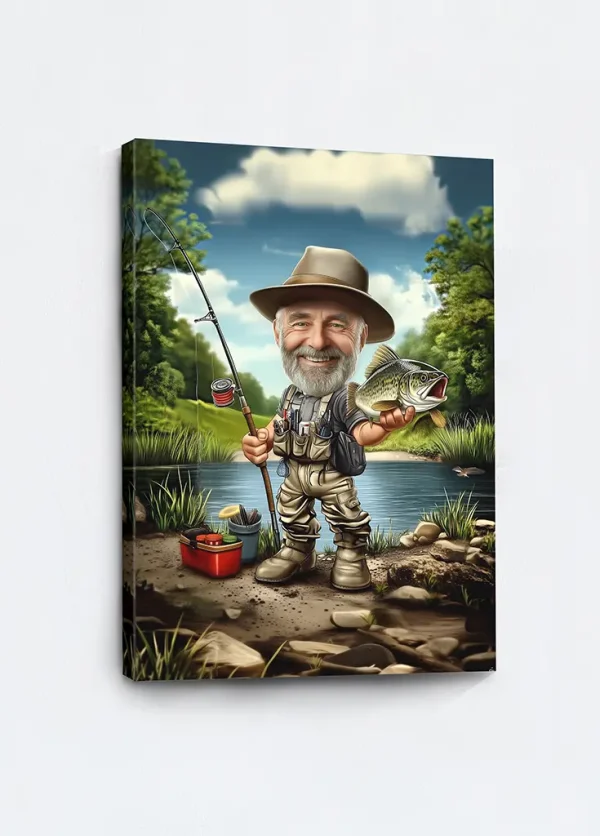 The Fisherman caricature portrait