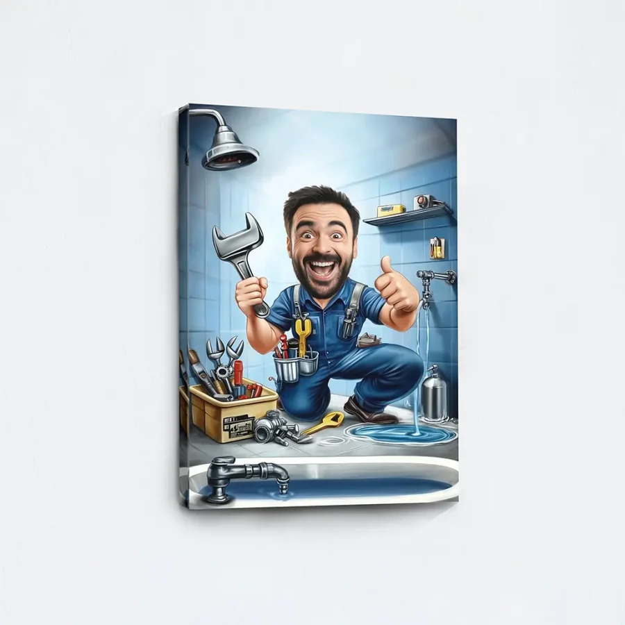 The Plumber caricature portrait