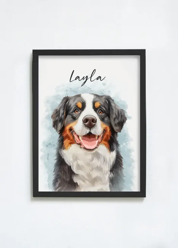 custom watercolor pet portrait